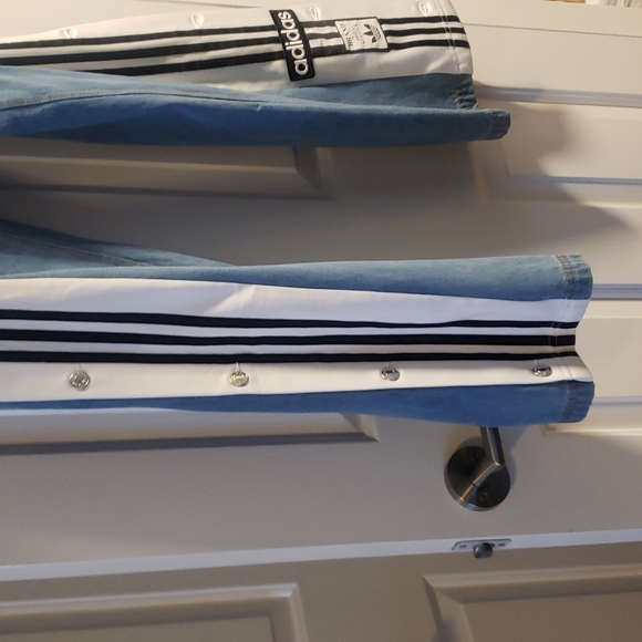 adidas Blue and White Track Pants - Picture 2 of 10